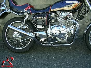 CB250T CB400T メッキマフラー Amazon | CB250T/CB400T ホーク2 マフラー 2-1管 メッキ